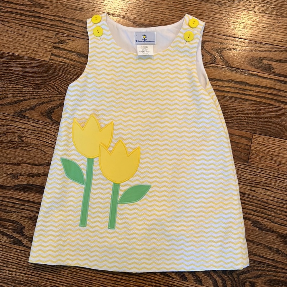 Florence Eiseman yellow and white Spring/Summer dress, size 2T